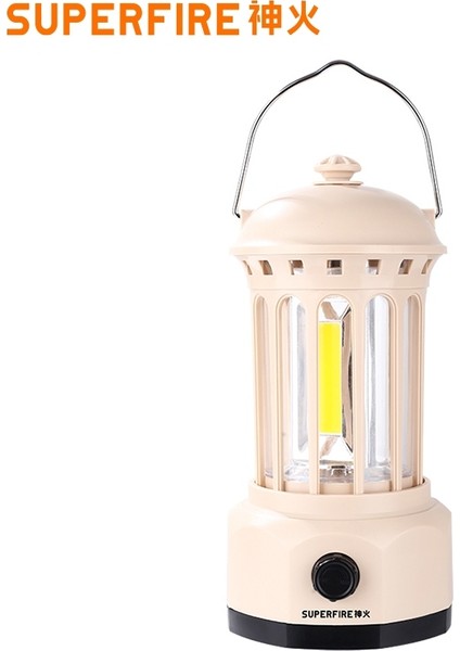 Superfıre T65 Dış Mekan LED Kamp Işık Tip-C Şarj Edilebilir Ampul Çadır Lambası Taşınabilir Fenerler Acil Durum Işıkları Yürüyüş Için (Yurt Dışından)