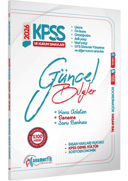 2026 Eylül Kpss Genel Kültür/kurum Sınavları Güncel Bilgiler Konu Anlatım-Deneme-Soru Bankası
