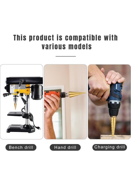 3 Adet/takım Titanyum Kaplamalı Metal Altıgen Çekirdek Matkap Uçları Hss Yüksek Hızlı Çelik Kademeli Matkap Ucu Konik Delik Ahşap Pvc Kesici Konik Metrik (Yurt Dışından) indirimleri