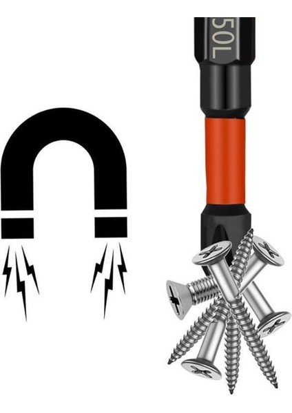 6 Adet Endüstriyel Ph2 Güçlü Manyetik Uç Seti Darbe Alaşımlı Matkap Uçları Sertlik Tornavida Uçları Tornavida Elaletler (Yurt Dışından) modelleri