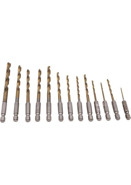 13 Adet/takım Titanyum Kaplamalı Hss Yüksek Hızlı Çelik Matkap Ucu Seti Matkap Ucu 1/4 Altıgen Saplı Uç Aletleri 15 65 mm (Yurt Dışından)
