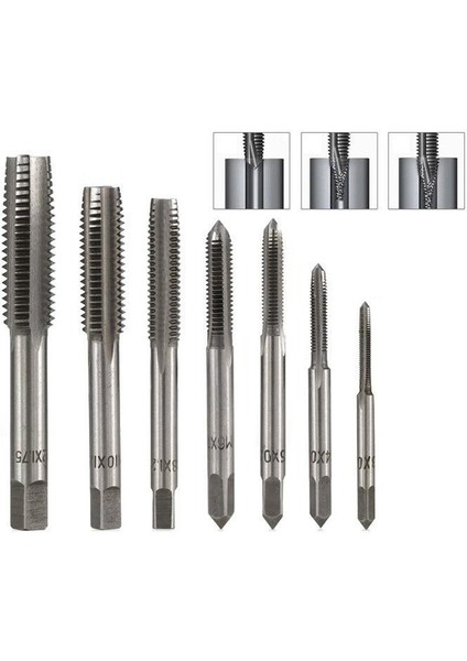 7 Adet/takım M3M12 Metrik Manuel Düz Oluklu Dişli Kılavuz Seti Metrik Manuel Kılavuz Matkap Ucu Seti Manuel Aletset (Yurt Dışından) modelleri