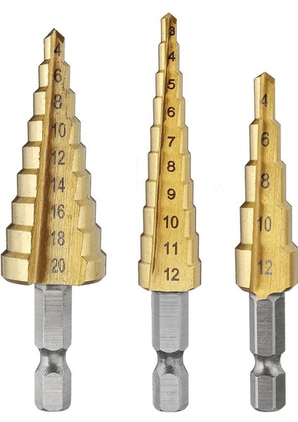 10 Adet Kademeli Matkap Ucu Seti 1/4 Inç Altıgen Saplı 5 Kanallı Havşa Matkap Ucu Seti Otomatik Merkez Delgi ile (Yurt Dışından) fiyatları