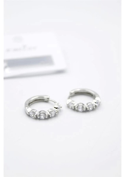 Taşlı Küpe - Gümüş