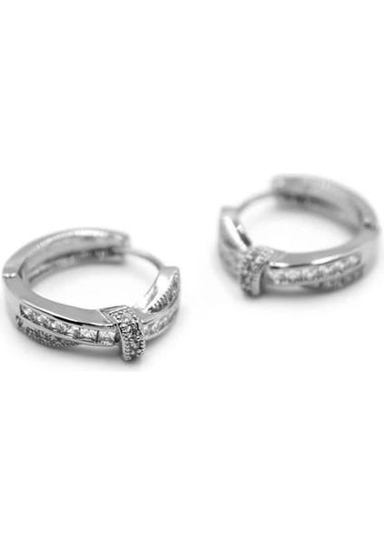 Taşlı Halka Küpe - Gümüş fiyatları