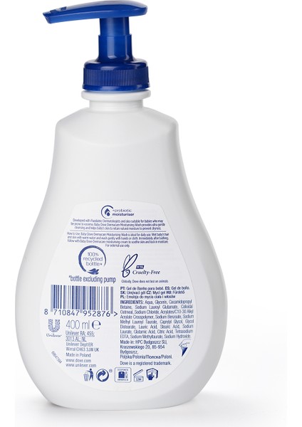 Derma Care Hassas ve Kuru Ciltler Için Bebek Saç ve Vücut Şampuanı 400 ml