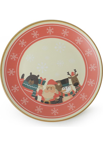 Yılbaşı New Year Sevimli Noel Baba Servis Tabağı 26 cm 21654 fiyatları