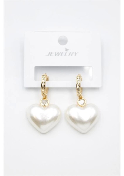 İnci Kalp Küpe - Altın fiyatları