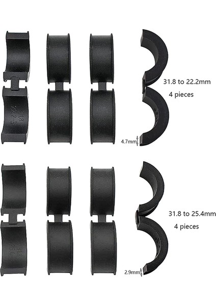 8 Adet Bisiklet Gidonu Silikon Contası 31.8 - 25.4/22.2 Gidon Contası, Gidon Contası Adaptörü Bisiklet Parçaları (Yurt Dışından) modelleri