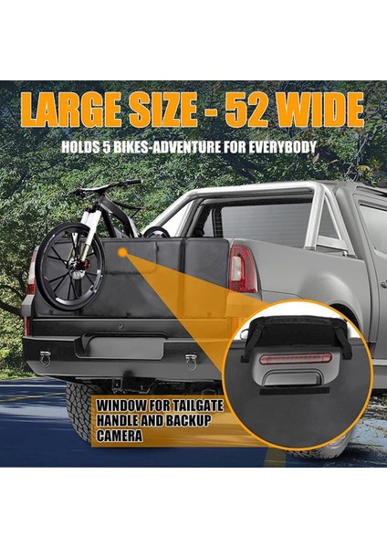 Dağ Bisikleti Için Bisiklet Sabitleme Kayışlı Bagaj Kapağı Koruyucusu Kamyon Koruması Bagaj Kapağı Koruyucusu 5 Bisiklete Kadar Taşıma Kapasitesi (Yurt Dışından) fırsatları