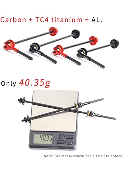 Dağ Bisikleti Titanyum Alaşımlı Hızlı Çıkarma Karbon Fiber Titanyum Şaft Hızlı Çıkarma Çubuğu (Siyah) (Yurt Dışından) modelleri