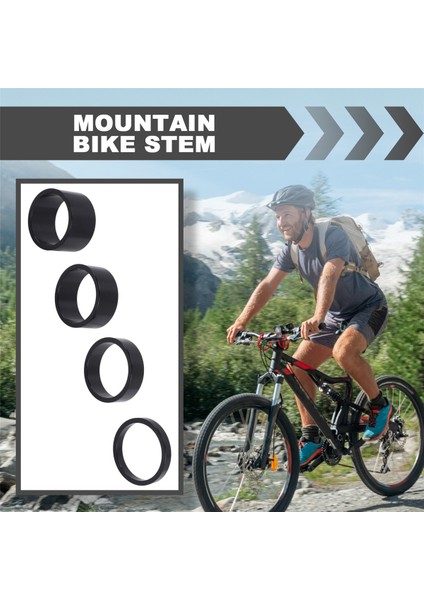 4 Adet/takım 5/10/15/20MM Alüminyum Alaşımlı Kulaklık Gövde Ara Parçası Mtb 28,6mm Çatal Yıkayıcı Kapağı Yol Bisikleti Için, Siyah (Yurt Dışından) fırsatları