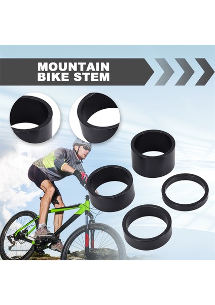 4 Adet/takım 5/10/15/20MM Alüminyum Alaşımlı Kulaklık Gövde Ara Parçası Mtb 28,6mm Çatal Yıkayıcı Kapağı Yol Bisikleti Için, Siyah (Yurt Dışından) indirimleri