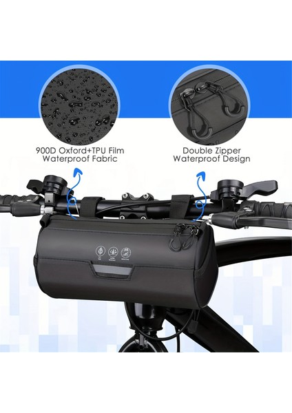 Dağ Bisikleti Için Su Geçirmez Bisiklet Gidonu Çantası, Geniş Yansıtıcı Alanlı Bisiklet Gidonu Çantası, Kese Çantası (Yurt Dışından) fiyatları