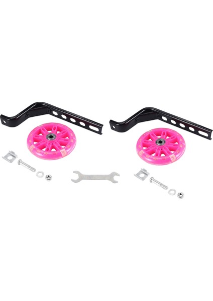 Çocuk Bisikleti Için Ayarlanabilir Sabitleyicili Bisiklet Eğitim Tekerlekleri, 12, 14, 16, 18, 20 Inç Çocuk Bisikletlerine Uygun - Pembe (Yurt Dışından) modelleri
