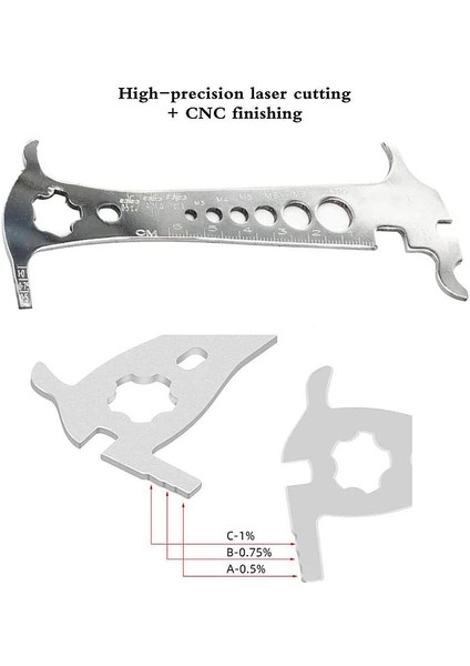6'sı 1 Arada Bisiklet Zincir Kontrol Cihazı Mtb Yol Bisikleti Ölçüm Aleti Aşınma Ölçer Kaliperleri Ölçüm Vidası Zincir Kancası Aletleri (Yurt Dışından) fırsatları
