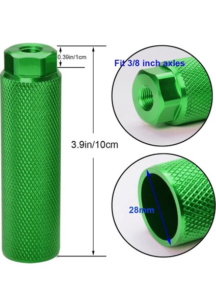Adet Bisiklet Mandalı, Alüminyum Alaşımlı Kaymaz Ayaklı Bisiklet Pedalları, Bmx Mandalları, 3/8 Inç Akslar Için, Bisiklet Aksesuarları, Yeşil (Yurt Dışından) fiyatları