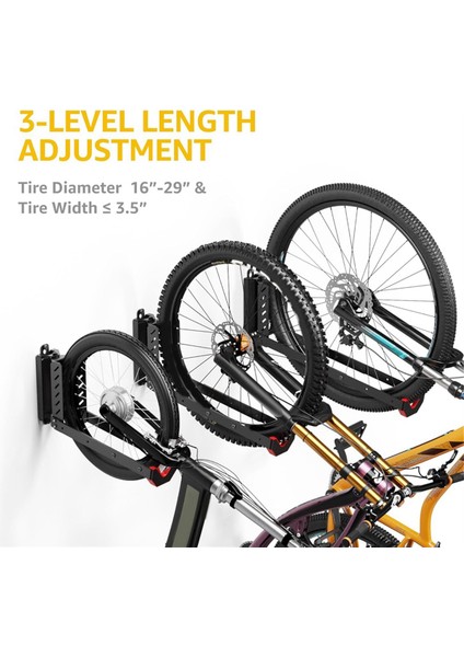 Döner Bisiklet Duvar Askısı, Garaj Için Yol Bisikleti Duvar Askısı, 35 Kg'a Kadar Bisiklet Askısı Bisiklet Aksesuarları (Yurt Dışından) fırsatları