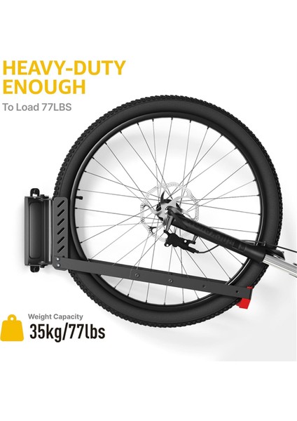 Döner Bisiklet Duvar Askısı, Garaj Için Yol Bisikleti Duvar Askısı, 35 Kg'a Kadar Bisiklet Askısı Bisiklet Aksesuarları (Yurt Dışından) indirimleri