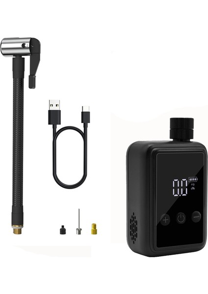 Mini Taşınabilir Bisiklet Pompası 150PSI Pompa Dijital Psı Basınç Göstergeli Motosiklet Mtb Yol Bisikleti Lastik Şişirme Cihazı Siyah (Yurt Dışından)