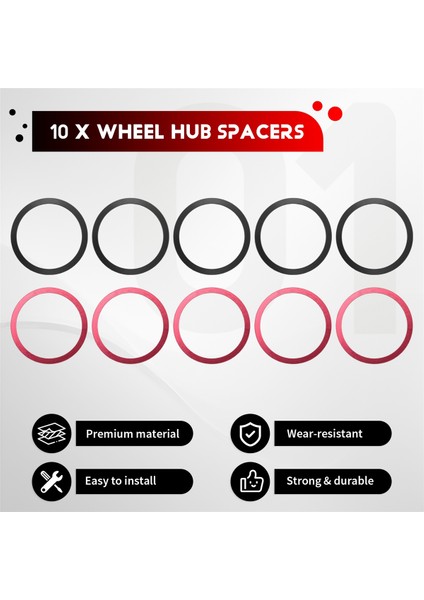 10 Parça Bisiklet 7, 8, 9, 10, 11 Vites Kaset Direksiyon Simidi Göbek Ara Parçaları 1mm, 1.5mm, 2mm, 2.5mm, 3mm Krank Rondelası (Siyah, Kırmızı) (Yurt Dışından) fırsatları