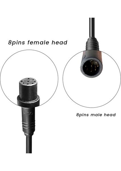 Elektrikli Bisiklet 8 Pin Dişi - Erkek Ekran Uzatma Kablosu Konnektörü Bafang Orta Motor BBS01 BBS02 Bbshd 48 cm (Yurt Dışından) indirimleri