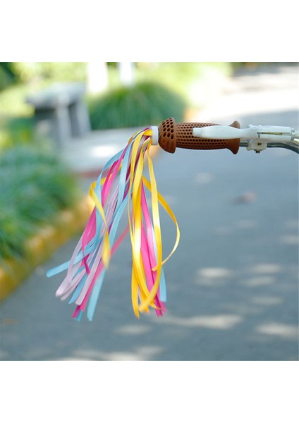 Renkli Bisiklet Püskülleri Kurdele Moda Bisiklet Gidonu Flamalar Çocuklar Için Komik Bisiklet Süsleri (Yurt Dışından) fırsatları