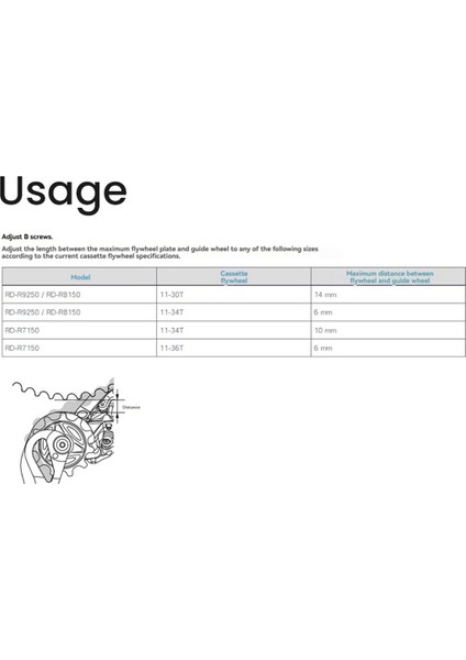 Shimano R7150 Için Bisiklet Arka Vites Zinciri Boşluğu Volan Kılavuz Tekerlek Gg Ayar Göstergesi Aracı (Yurt Dışından) fırsatları