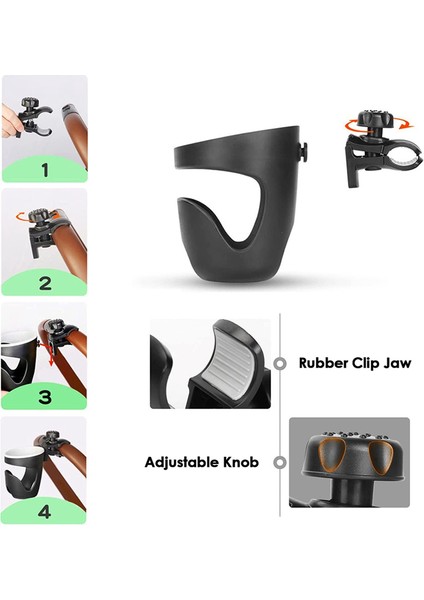 Tekne Rayı Bardak Tutucu Evrensel Içecek Tutucu 360 Derece Dönebilen Ayarlanabilir Kelepçeli Tekne Içecek Tutucu, 2 Adet (Yurt Dışından) modelleri