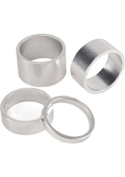 Adet/takım 5/10/15/20MM Alüminyum Alaşımlı Kulaklık Gövde Ara Parçası Mtb 28,6mm Çatal Yıkayıcı Kapağı Yol Bisikleti Için, Gümüş (Yurt Dışından) modelleri