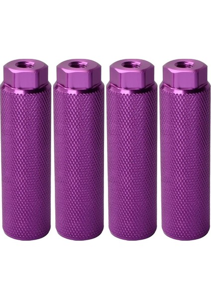 Adet Bisiklet Mandalı, Alüminyum Alaşımlı Kaymaz Ayaklı Bisiklet Pedalları, 3/8 Inç Akslı Bisiklet Aksesuarları Için Bmx Mandalı, Mor (Yurt Dışından)