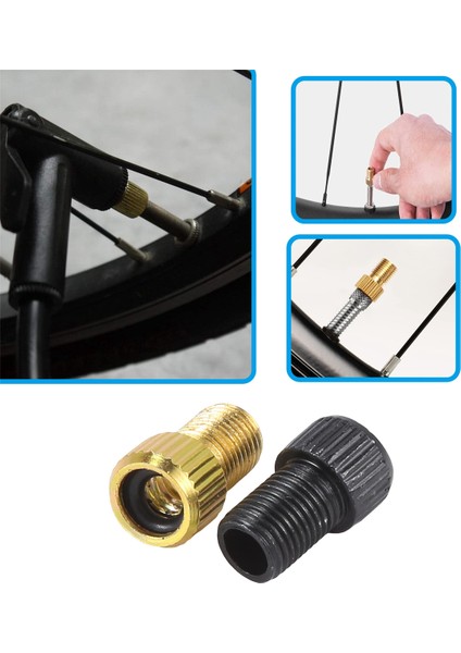 10 Adet Presta - Schrader Valf Adaptörü Dönüştürücü Çok Renkli Bisiklet Lastiği Iç Lastiği (Yurt Dışından) indirimleri