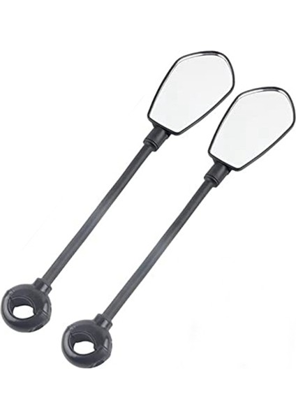 Bisiklet Gidonu Dikiz Aynası Ayarlanabilir Işık Motosiklet Gidonu Aynası Yol Bisikleti Scooter Dikiz Aynası (2 Adet) (Yurt Dışından)