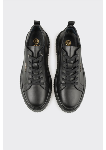 Siyah Deri Erkek Spor Ayakkabı fırsatları