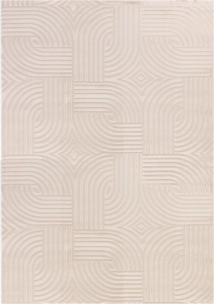 Kabartmalı Yumuşak Karo Desenli Iskandinav Bohem Tarzı Halı Bej Tonlarında indirimleri