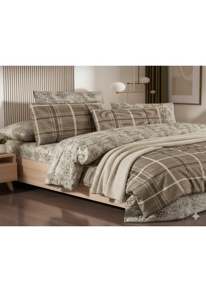 Çift Kişilik Nevresim Takımı - Safir Kahve