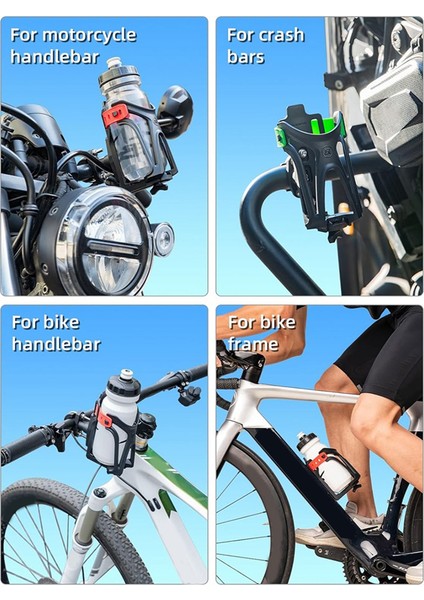Rockbros Bisiklet Su Şişesi Tutucu Bisiklet Bardak Tutucu Motosiklet Bardak Tutucu, Gidona Uygun Şişe Boyutu Ayarlanabilir, Çerçeve Yeşil (Yurt Dışından) indirimleri