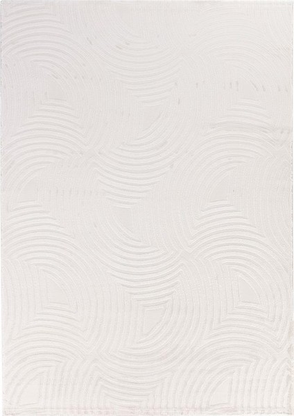 Kabartmalı Yumuşak Dalga Desenli Iskandinav Bohem Tarzı Halı Krem Tonlarında indirimleri