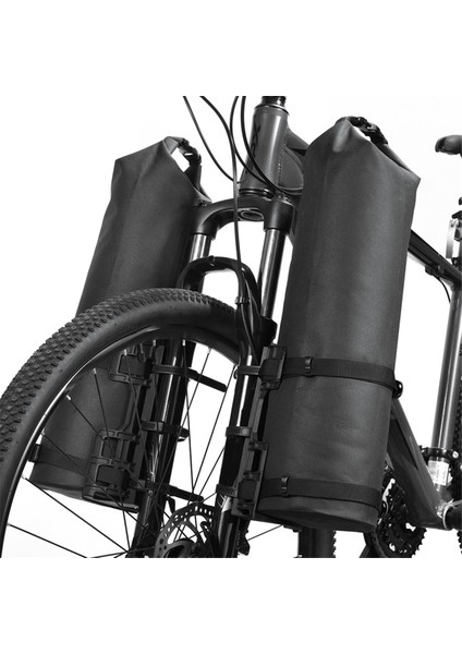 Newboler 2 Adet Taşınabilir Su Geçirmez Bisiklet Çatal Çantası Montaj Koltuğu Elektrikli Scooter Çantası Montaj Tabanı Bisiklet Ön Çanta Tabanı (Yurt Dışından)