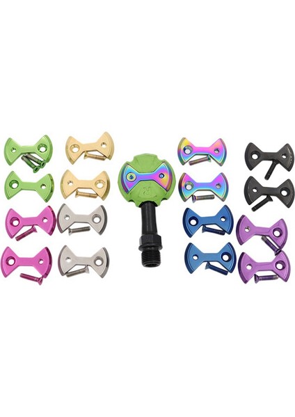 Set Titanyum Bisiklet Kilitleme Pedalı Bisiklet Pedal Plakası Fiyonk Şekli Speedplay Sıfır Işık Eylem Vidaları Cıvata, 6 (Yurt Dışından) fiyatları