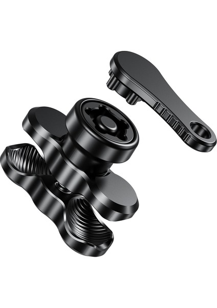 6cm Hırsızlığa Karşı Alüminyum Alaşımlı Çift Soket Kolu Montaj Topu Bileşeni Bisiklet Motosiklet Telefon Tutucu Ile Uyumlu (Yurt Dışından) modelleri