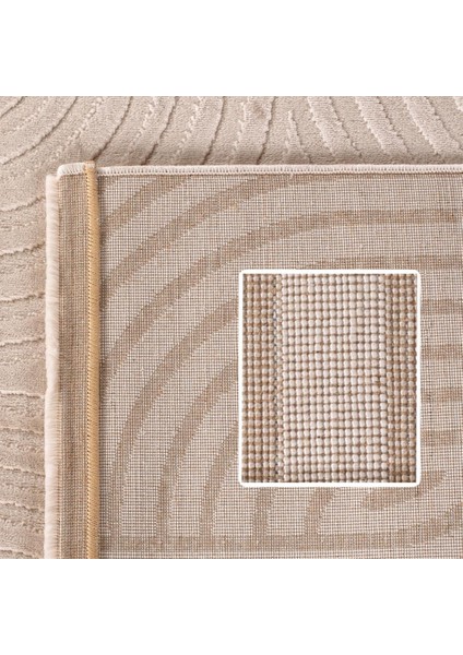 Kabartmalı Yumuşak Karo Desenli Iskandinav Bohem Tarzı Halı Bej Tonlarında fırsatları