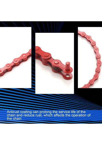 Bisiklet Mtb Bmx Yol Bisikleti 1/2 "x 1/8" Sabit Zincir Tek Hız 96 Bağlantı Kırmızı (Yurt Dışından) modelleri