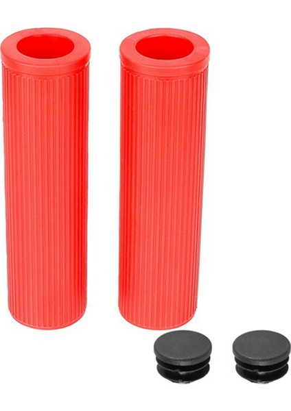 Evrensel Bisiklet 22MM Iç Çaplı Gidon Kapağı Delikten Fişli Silikon Gidon Kapağı, Kırmızı (Yurt Dışından)