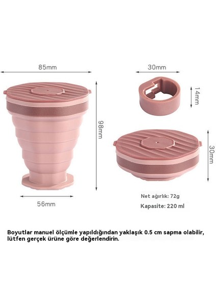 Seyahat Taşınabilir Silikon Katlanabilir Kahve Seyahat Kapaklı Su Bardağı (Yurt Dışından) fiyatları