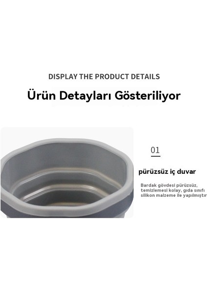 Seyahat Taşınabilir Silikon Katlanabilir Kahve Seyahat Kapaklı Su Bardağı (Yurt Dışından) fırsatları