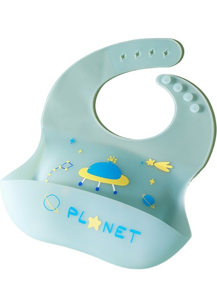 Gıda Sınıfı Çocuk Silikonu, Ultra Yumuşak Bebek Üç Boyutlu Su Geçirmez Önlük (Yurt Dışından)