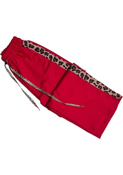 Kız Çocuk Pamuklu Kırmızı Kız Toka Desenli Uzun Kollu Bol Paça Eşofman Takımı modelleri