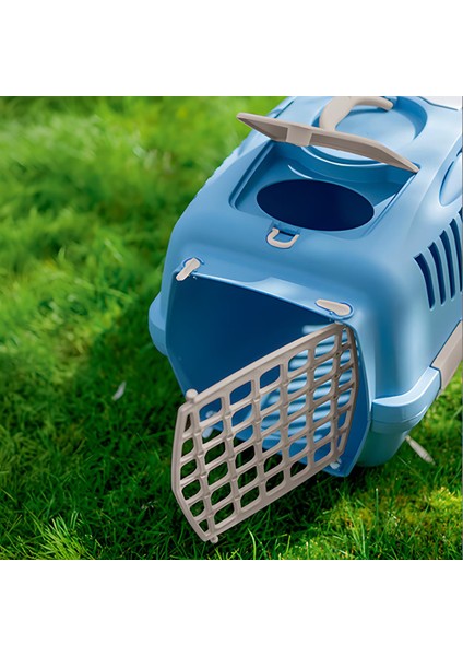 Gulliver 3 Kedi Köpek Taşıma Çantası Mavi Bej 61X40X38 cm modelleri