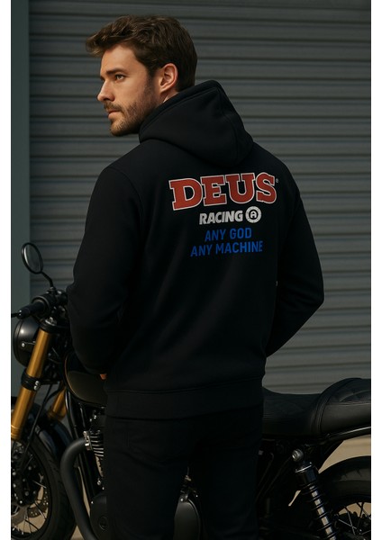 Unisex Beyaz Kapüşonlu Baskılı %100 Pamuk Cep Detaylı Sweatshirt fırsatları